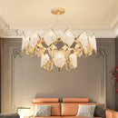 Axyaa Crystal Chandelier Pendant Light for Living Room Decor