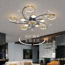 Axyaa Starry Sky Fan Ceiling Lamp: Elegant, Romantic, Silent for Living/Dining/Bedroom