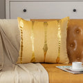 Axyaa Velvet Gold Geometric Pillowcase - 45X45 Decor Sofa Throw Pillow Cover