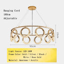Axyaa Gold Ring LED Chandelier Pendant Lighting Fixture