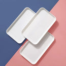 Axya White Plastic Tray: Simple Multi-function Storage for Home Kitchen and Bathroom
