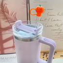 Axyaa Pumpkin Silicone Cap for Stanley Tumbler Cup 30&40oz, Reusable Sippy Plug