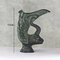 Axyaa Antique Bronze Decor Cow Rabbit Peacock Dragon Phoenix Vase Statues & Cups
