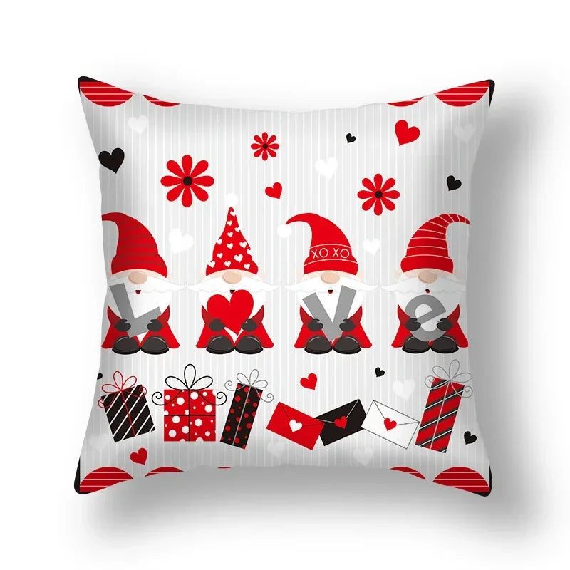 Axyaa Nordic Love Pillowcase 45x45cm - Home Decorative Throw Pillow Cover