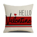 Axyaa Linen Cushion Cover 45x45 for Modern Living Room Decor & Sofa - Valentine's Day Theme