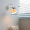 Axyaa Modern Nordic LED Stair Lamp with Pull Switch - Cream Wall Light for Bedroom