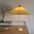 Axyaa Retro Pleated Umbrella Table Lamp Swing Iron Art for Master Bedroom
