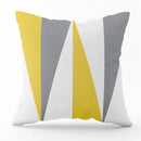 Axyaa Geometric Gray Yellow Pattern Cushion Cover for Living Room Sofa