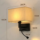 Axyaa Adjustable LED Fabric Wall Light for Bedroom Bedhead Reading