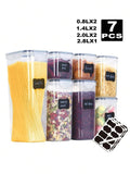 Axyaa Food Storage Jars Set with Labels & Marker
