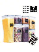 Axyaa Food Storage Jars Set with Labels & Marker