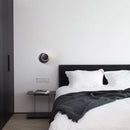 Axyaa Brushed Aluminum Wall Sconce for Living Room Bedroom - 360 Rotation, Indoor Lighting