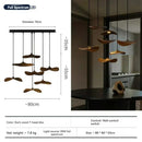 Axyaa Solid Wood Japanese Wabi-sabi Chandelier with LED for Tea Room, Restaurant, or Staircase
