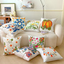Axyaa Pastoral Flower Embroidery Pillowcase - Canvas Towel Sofa Cushion Cover