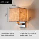Axyaa Modern Fabric Wall Lamp E27 Bulb AC85-265V for Bedroom Hotel Corridors