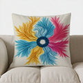 Axyaa Gray Mandala Pattern Throw Pillow Cover for Sofa, Bedroom, Car