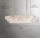 Axyaa Modern Grey Glass Chandelier, Ceiling Mounted Oval Lighting Fixture for Living Room