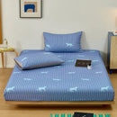 Axyaa Cotton Fitted Sheet, Fashion Stripe Design, Skin-Friendly, 180*200*30cm