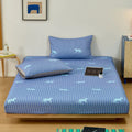 Axyaa Cotton Fitted Sheet, Fashion Stripe Bed Linens, Skin-Friendly, 180*200*30cm
