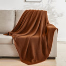 Axyaa Thick Waffle Knit Throw Blanket - Luxurious Plaid for Bed, Sofa, Living Room