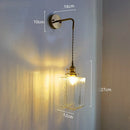 Axyaa Glass LED Mirror Light Copper Modern Wall Sconce for Indoor Lighting