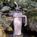 Axyaa Large Capacity Stainless Steel Thermos Bottle with Straw