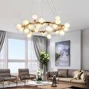 Axyaa Modern Glass Ball Chandelier LED Pendant Light for Home Decor