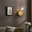 Axyaa Crystal Ball Wall Lamp: Modern Bedroom Bedside & Living Room Decor