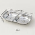 Axyaa Kids Stainless Steel Divider Plate | Cute Pattern, Reusable, Durable Dinner Dish