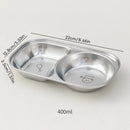 Axyaa Kids Stainless Steel Divider Plate | Cute Pattern, Reusable, Durable Dinner Dish