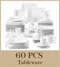Axyaa Marble Grey Porcelain Dinnerware Set for 12