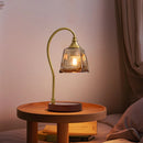 Axyaa Glass Table Lamp LED Light Fixture for Living Room, Bedroom, and Study