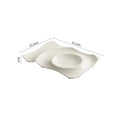 Axyaa Irregular Hill Ceramic Plate Set - Elegant Tableware for Desserts and Salads