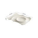 Axyaa Irregular Hill Ceramic Plate Set - Elegant Tableware for Desserts and Salads