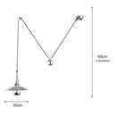 Axyaa Chrome Gold Pendant Lamp with Adjustable Height - LED Living Dining Island Light