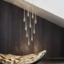 Axyaa Gold Drop Chandelier for Luxury Living Spaces