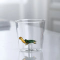 Axyaa Cactus Bunny Duck Clear Glass Tumbler Cup - Table Decor Drinkware