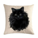 Axyaa Pet Cat Dog Linen Pillowcase 45*45cm - Home Sofa Car Decor