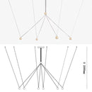 Nordic Lamp Compass Chandelier by Axyaa - Minimalist LED Pendant Light for Home Decoration