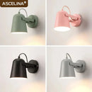 Axyaa Retro Macaron Nordic Wall Lamp Sconce for Bedroom and Living Room