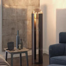 Axyaa Brass Standing Lamp with Glass Ball for Bedroom, Living Room, and Study