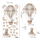 Axyaa Cartoon Hot Air Balloon Wall Stickers for Kids Bedroom Decor
