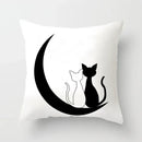 Axyaa Cat Sofa Pillow Cover - Cartoon Style Home Decor Pillowcase
