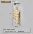 Axyaa Crystal LED Wall Lamp for Bedroom Living Room Decor Lighting
