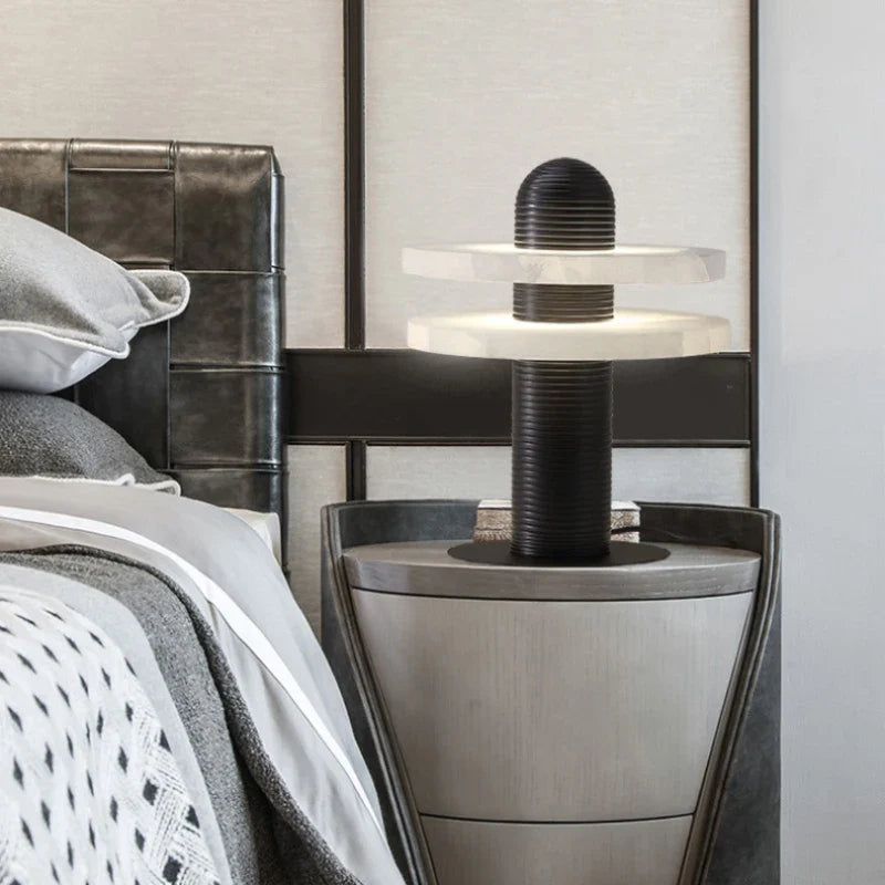 Axyaa Nordic Marble Table Lamp 3000K Gold Black Aluminum Home Art Deco