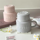 Axyaa Ceramic Water Bottle-Shaped Cups with Lids, Set of Multifunctional Large and Small Cups