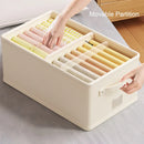 Axyaa Fabric Storage Box with Tag: Organize Home Clothing in Thickened Basket