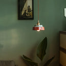 Axyaa Ceramic Copper Pendant Lamp Vintage LED Freehand Painting Pendant Light