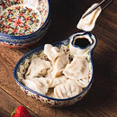 Axyaa Retro Floral Ceramic Dumpling Plate Set