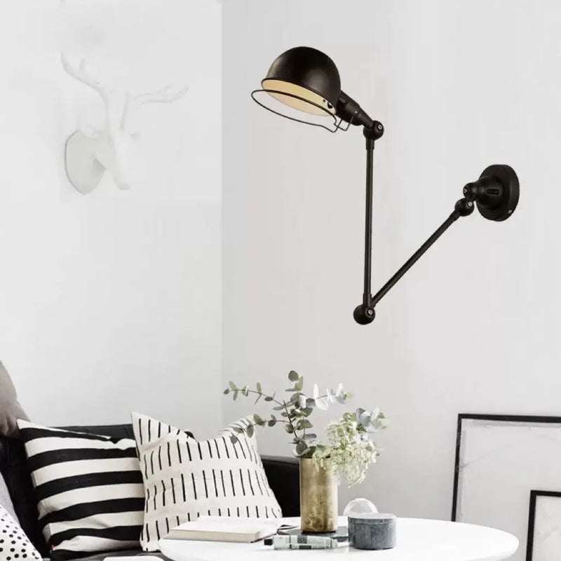 Nordic Adjustable Wall Lamp for Living Room Bedroom Loft | Axya Industrial Long Arm Wall Light